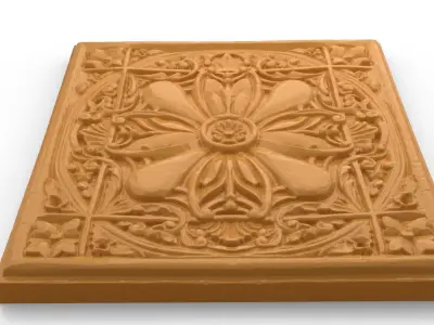 Classic decor ornament v-3D model 68 3D model