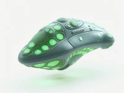 Futuristic Biomechanical Device Model Pack Low-poly 3D model