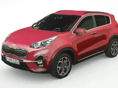 Kia Sportage 2020 Low-poly 3D model