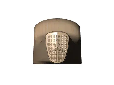 Mercedes grille vintage car body sculpture 3D print model