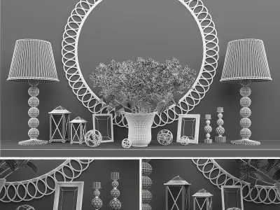 Decorative set-26 Low-poly 3D model