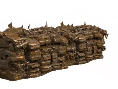 Stacked cars on top of each other  many cars 3D 3D model