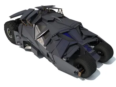 Black Batmobile 3D model