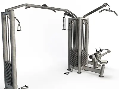 Gym Cable station 3D model