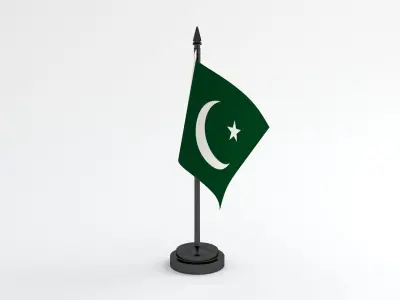 Table Flag Pakistan 3D model