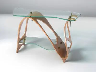 Wooden design Table 3D model