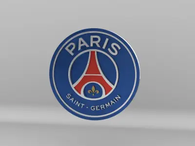 PSG Paris Saint-Germain Football Club Team Logo 3D model