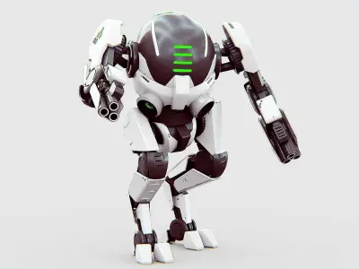 ROBOCOP Z-500  Rigged for Unreal Engine - Unity - MIXAMO  3D model