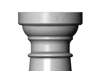 Curved classical column 3D print model