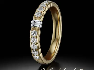 Delicate jewelry ring 3D print model