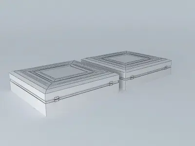 Wood carved box for decoration Free 3D model