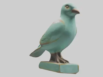 Ceramic Bird statue model 3D model