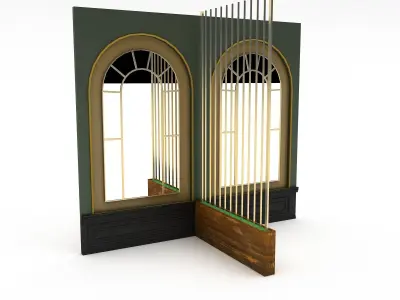 3D model cafe wall decor Low-poly 3D model