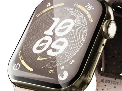 Apple Watch Series 9 Nike Sport Band Desert Stone 3D model