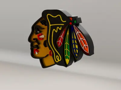 NHL Chicago BlackHawks Team Logo 3D model