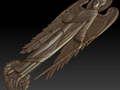 Guardian angel orthodox icon 3D model