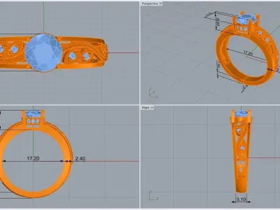 ring code 181 3D print model