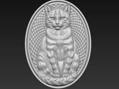 Cat Pendant A85 3D print model