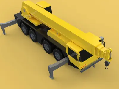 MOUNTED TELESCOPIC MOBILE CRANE CRAWLER LIFTING TRUCK GANTRY CAR 3D model