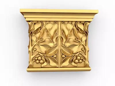 Decorative Bracket carved classic cnc 3d printing 06 3D print model