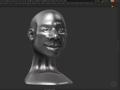 human head modern sculpture 3d print model 99 3D print model