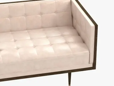 DE LA ESPADA Box Sofa Large - Walnut 3D model