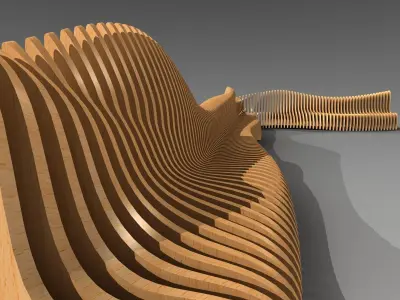 Bionics bench variant 2 3D model