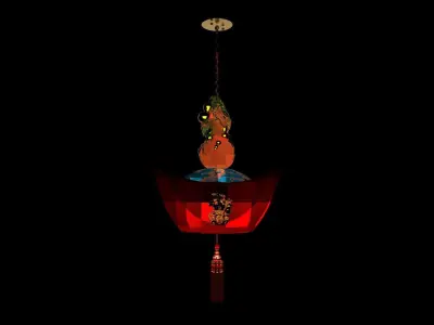 Chinese red lantern  3D model order