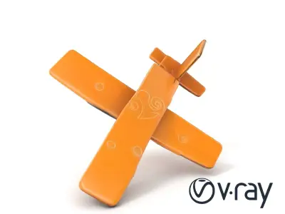 Cardboard Airplane Toy Craft model pack Low-poly 3D model