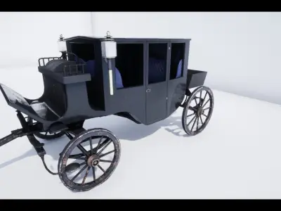 The Carriage 1 Low-poly 3D model