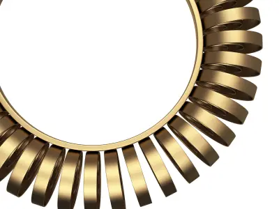 Wire Wheel Wall Mirror Low-poly 3D model