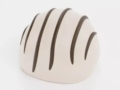 Chocolate Candy V12 - White Chocolate Dome with Dark Drizzle 3D model