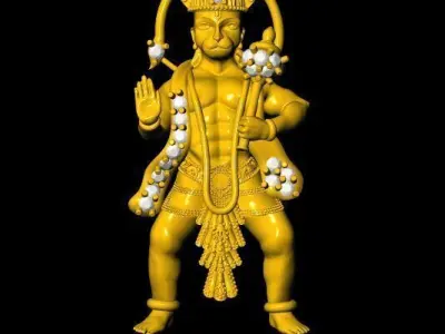 Bajrangbali Pendant - 0073 3D print model