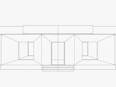 Unfinished Concrete House Structure - Incomplete Building  Low-poly 3D model