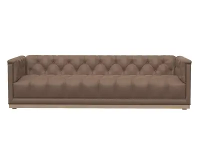 Emmy Rustic Lodge Upholstered Nailhead Trim Tufted Sofa-95 inch 3D model