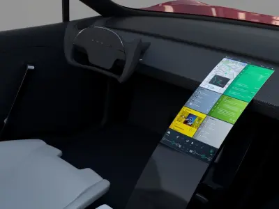 Tesla Roadster 2020 with interior and chassis 3D model