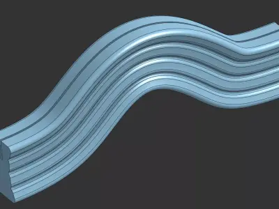 Art Deco Style Photo Wave Stand 3D print model
