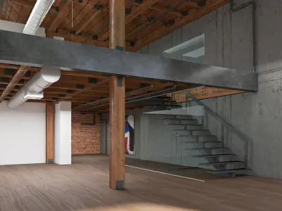 Warehouse Home Loft Office 3d Model 3D model