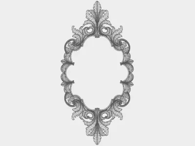Carved decor for cnc 58 3D model