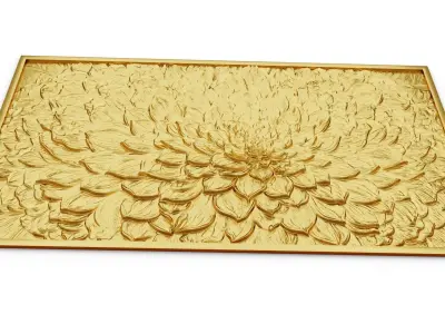 modern panel wall decor set relief stl mural CNC 172 3D model