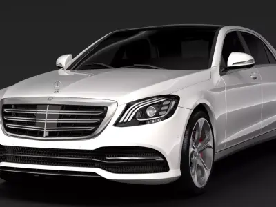 Mercedes Benz S 450 Lang 4MATIC V222 2018 3D model