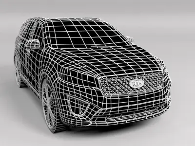 KIA SORENTO 2016 LOWPOLY Low-poly 3D model