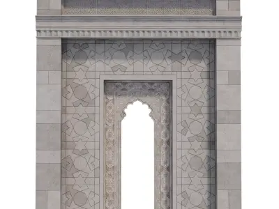 Arabic turkish islamic architectural element set 500 3D model