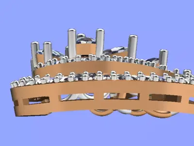 GOLD DIAMOND FASHION JEWELLERY STUD EARRING 3D print model  3D print model