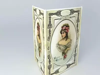 Ivory Valentine Edwardian Deskette Free 3D model