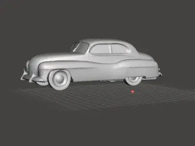 Orange Vintage Car 3D model