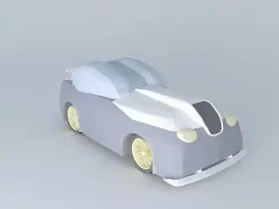 Retro-Style concept car  Free 3D model