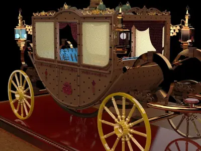 Chinese ancient carriage 3D model