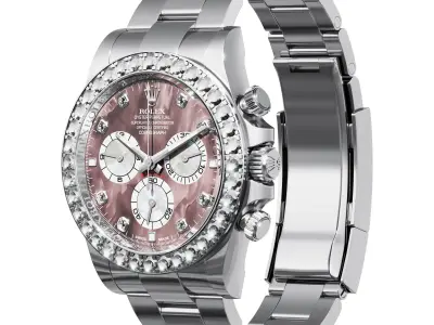 Rolex Cosmograph Daytona diamonds 3D model