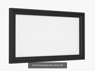 Wooden Frame Mockup Landscape 3D Model Collection